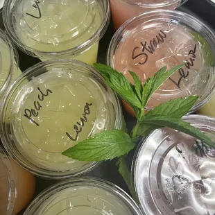 Handcrafted lemonades, iced chai lattes