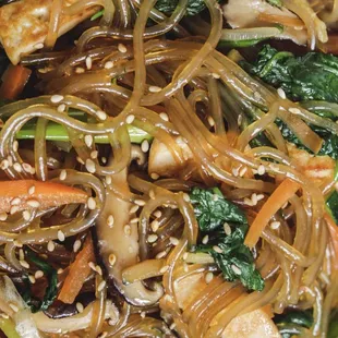 Koreanfusion chapchae noodles