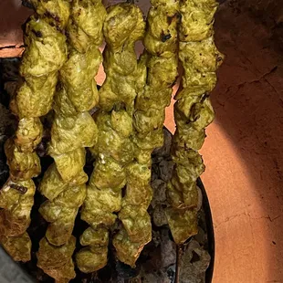 Goan Cafreal flamed kabobs