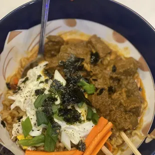 Korean Ramen w/lamb curry