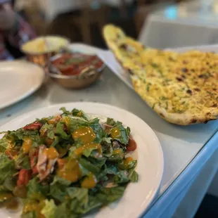 Tandoori Chicken Salad, Garlic Naan and Murg Masala