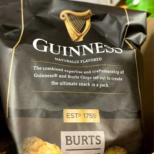 a bag of guinness burit's thick cut potato chips