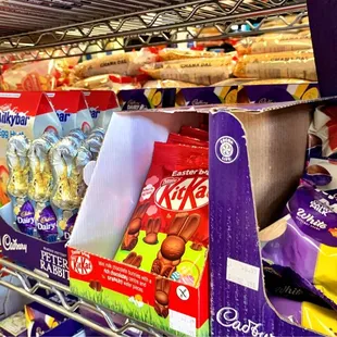 a variety of chocolate products