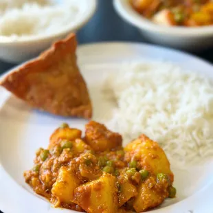 Vegetable Samosas, Aloo Matar
