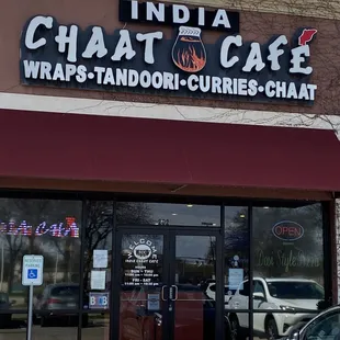 the front of the restaurant