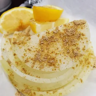 Onions, lemons, and indian spices