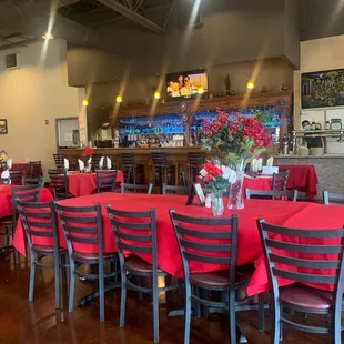 the dining area of a restaurant