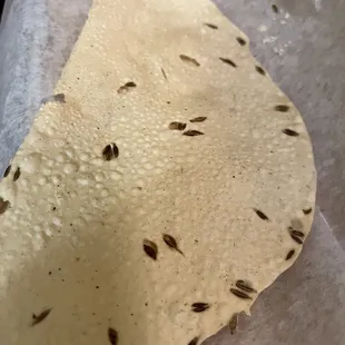 Papadam with several sauces is a delicious way to start your meal!!!