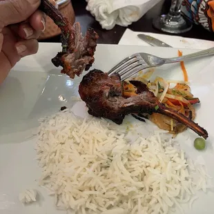 Well done lamb chops