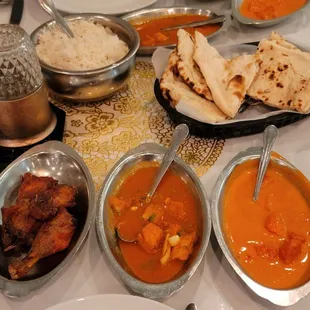 Various selections of menu