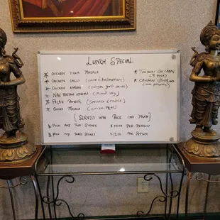 Menu board