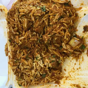 This is what their Biriyani looks like. What a shame !!