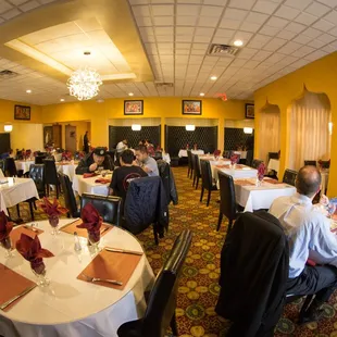 the dining room of a restaurant