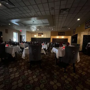 the dining room of a restaurant