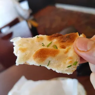Thin parts of the naan came out crispily perfect