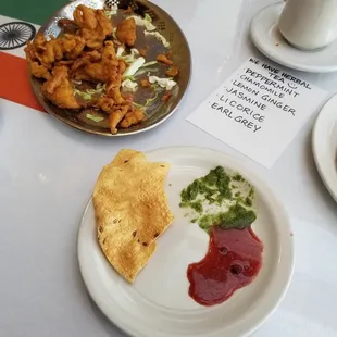 a plate of food on a table