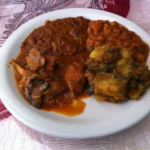 a plate of food on a table