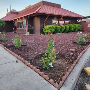 the front of the restaurant