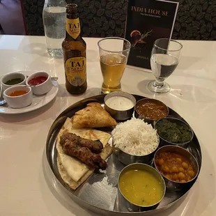 Lamb thali -sampler platter