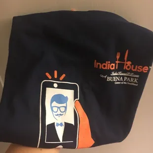 Kamal gave us both T-shirts!