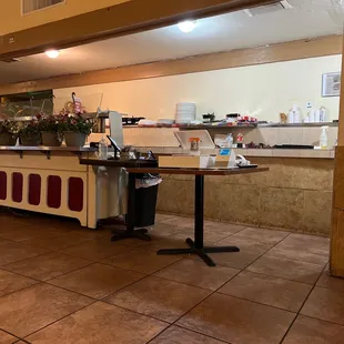 The front counter.