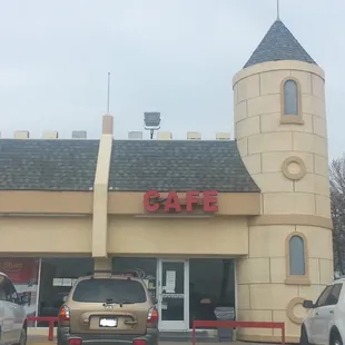 entrance from parking