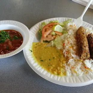 The best Combo: Chicken seekh kabab and Mutton korma