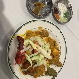 a plate of food on a table