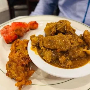 a plate of food on a table
