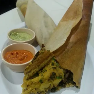 Spinach Masala Dosa