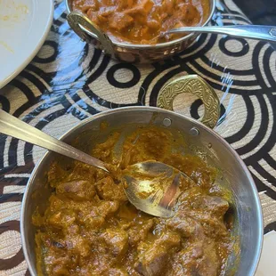 Chicken and beef tikka masala