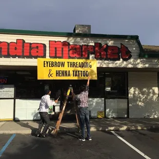 We are doing Eyebrow Threading now