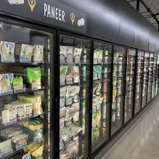 refrigerators in a grocery store