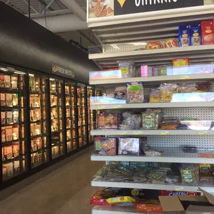 shelves of food and snacks