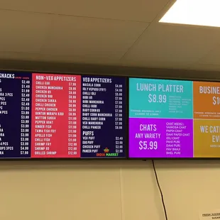 Cafe Menu (Snacks &amp; Appetizers)