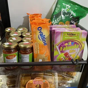 a variety of food items