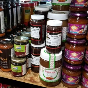 jars of jams and condiments