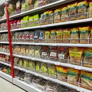Dried goods section
