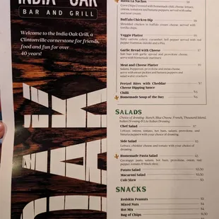 Menu front 11/19/23