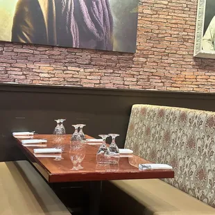 spacious cozy beautiful booth