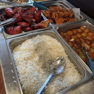 chicken wings and fried chicken, interior