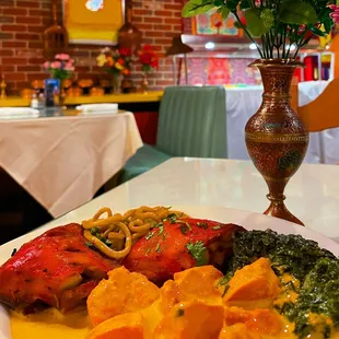 a plate of food on a table