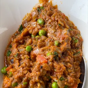 a close up of a bowl of food