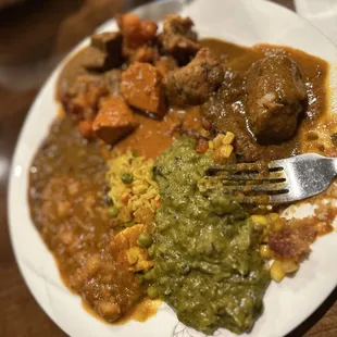 Various selections from the buffet