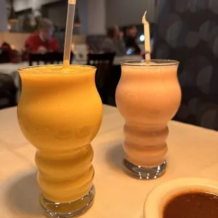 Mango Lassi and Strawberry Lassi