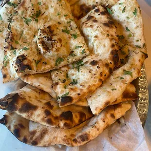 Pick three Indian bread basket ( Naan)  ( garlic was the best you will love it !! )