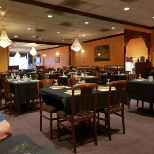 the dining room of a restaurant