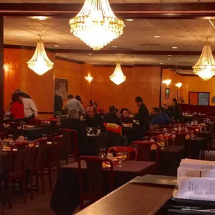 the dining room of a restaurant