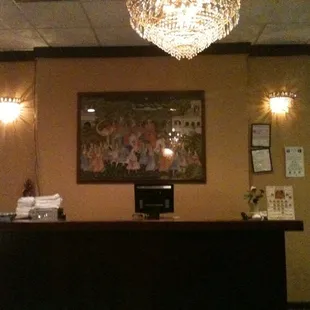 Cashier stand.