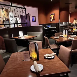 the dining area of a restaurant